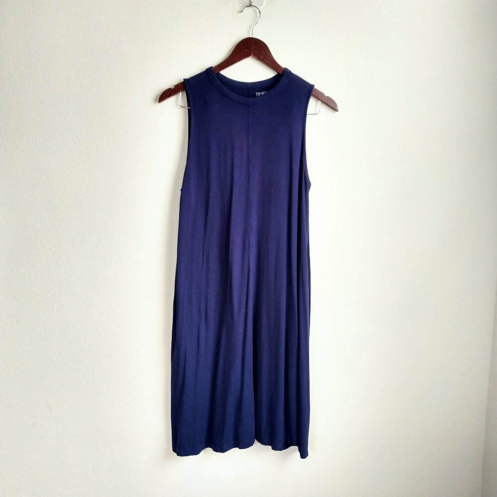 Time and Tru large 12-14 navy sleeveless dress